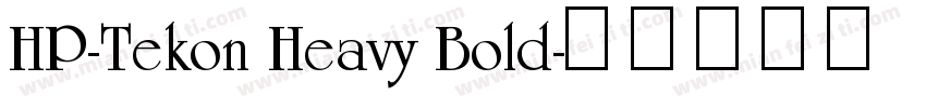 HP-Tekon Heavy Bold字体转换